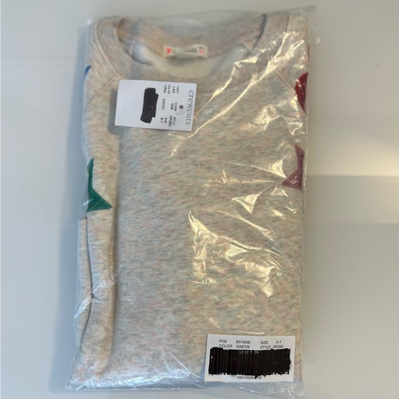 NWT / Crewcuts Girls' crewneck sweatshirt with metallic patches - Picture 2 of 2